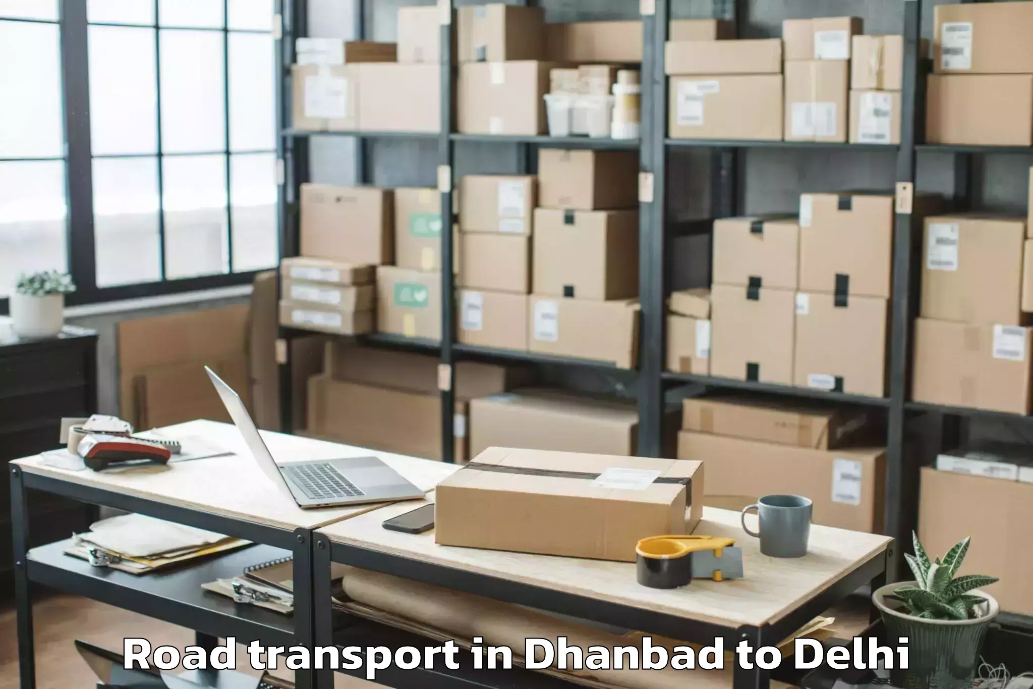 Easy Dhanbad to Dlf Promenade Mall Road Transport Booking